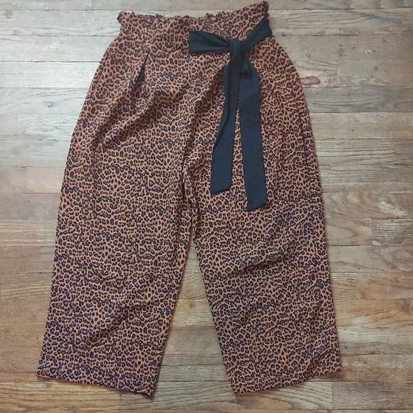 trend blossom V Pants - 9 For $10 M&M Animal Print Wide Leg Jumpsuit in Brown and Black